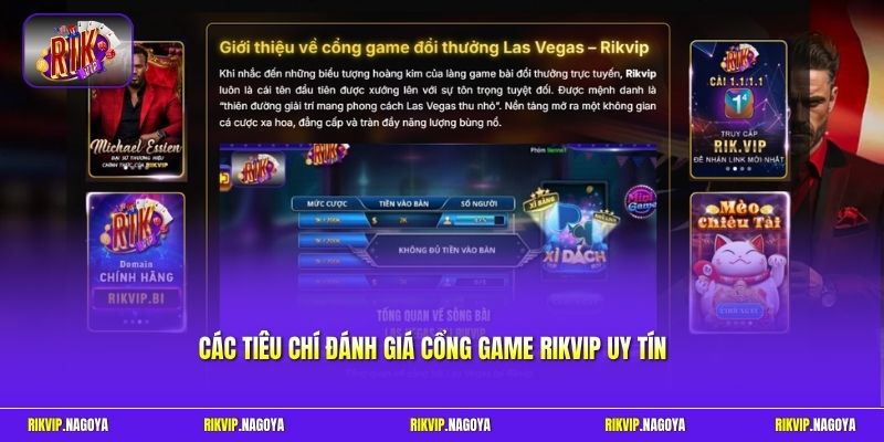 Các tiêu chí đánh giá cổng game Rikvip uy tín
